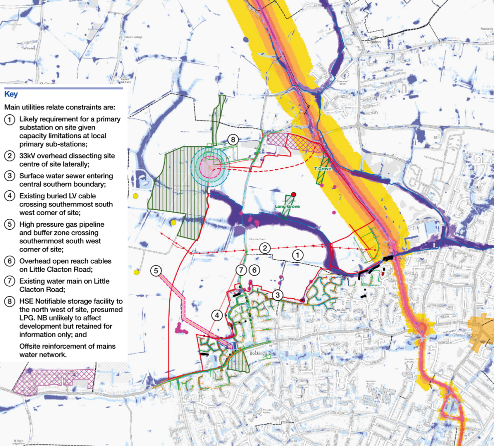 Figure 2.10 Combined constraints plan mapping utilities related constraints
