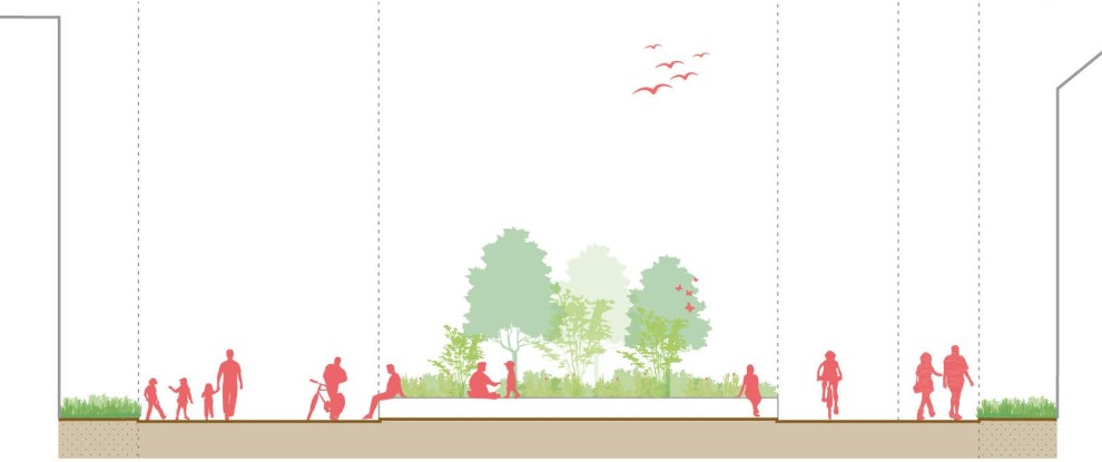 Schematic section diagram