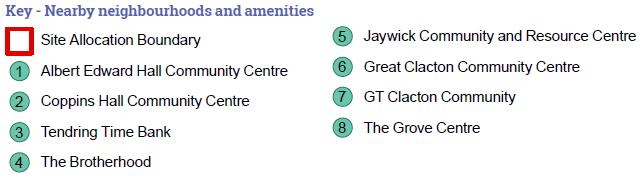 Key- Nearby neighbourhoods and anemities