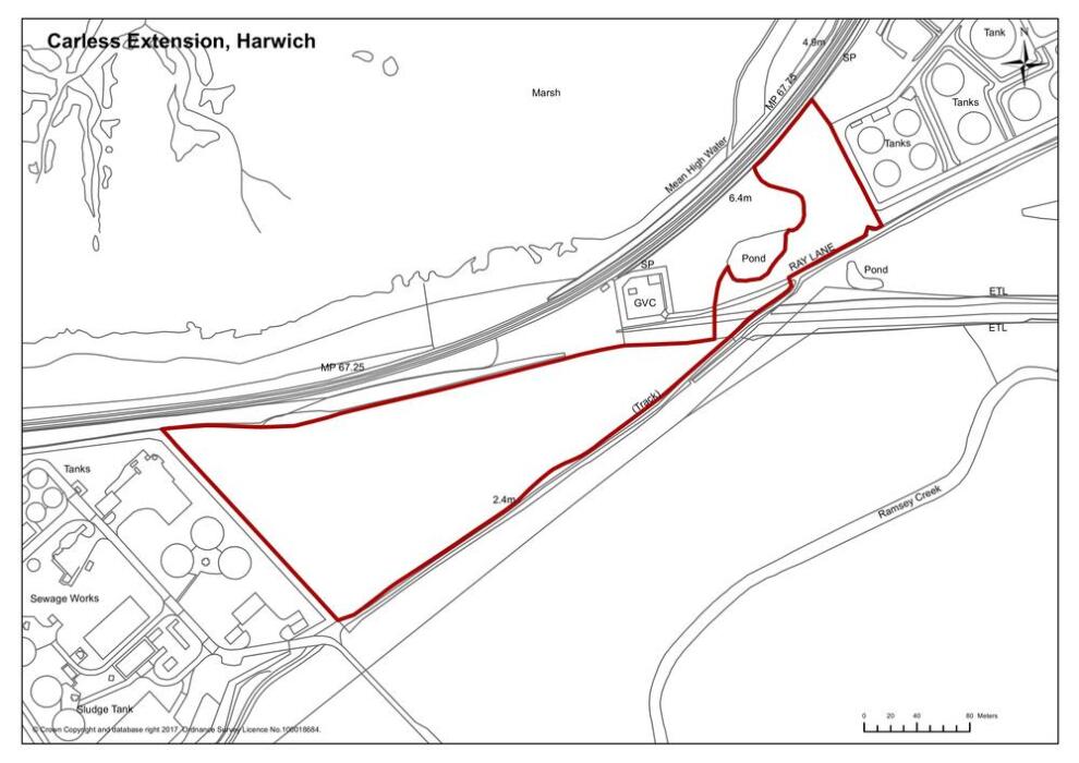 Map SAE1 - Carless Extension, Harwich